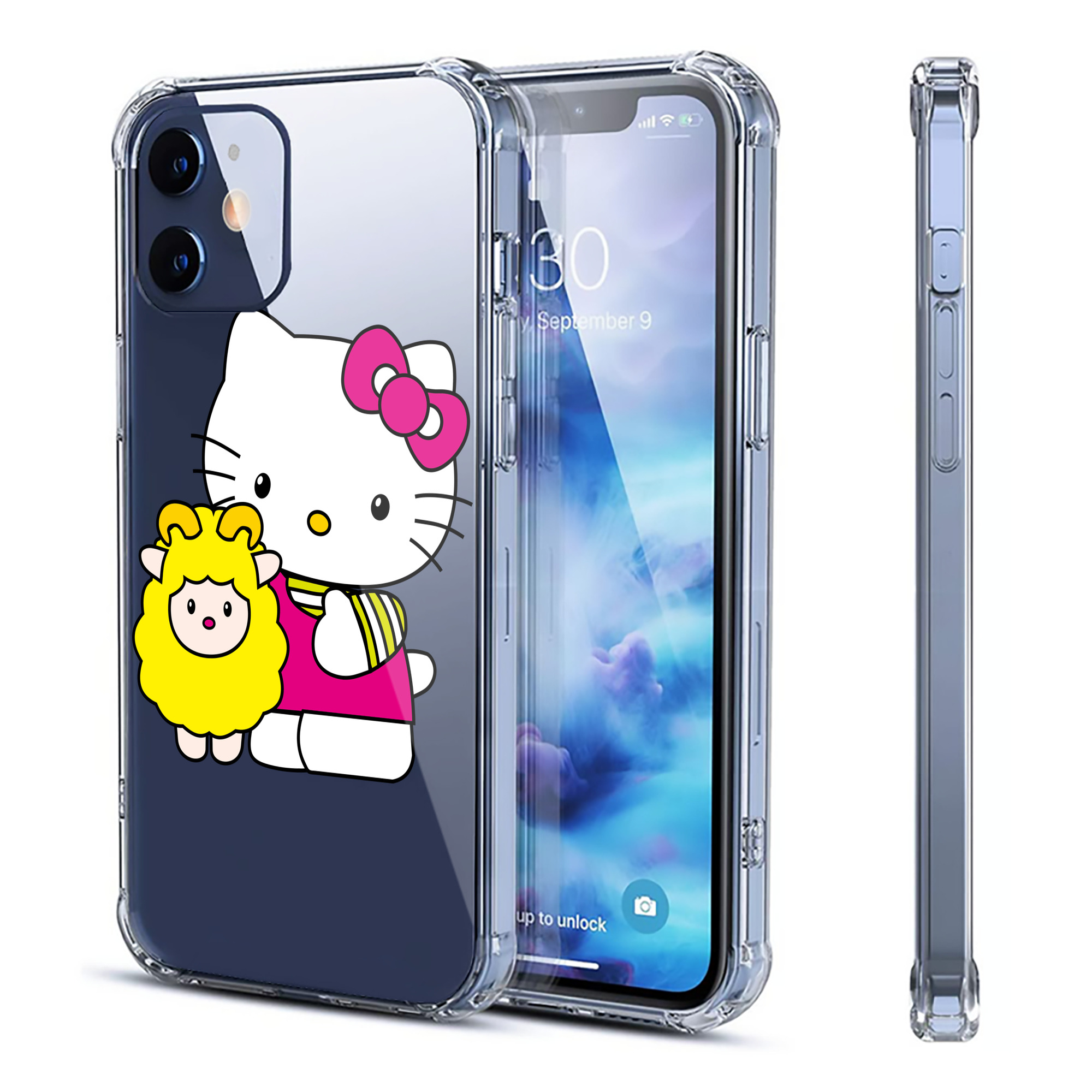 （画像用） Hello Kitty ハローキティ 【iPhone 12シリーズ対応】透明スマホケース（クリアソフトケース）